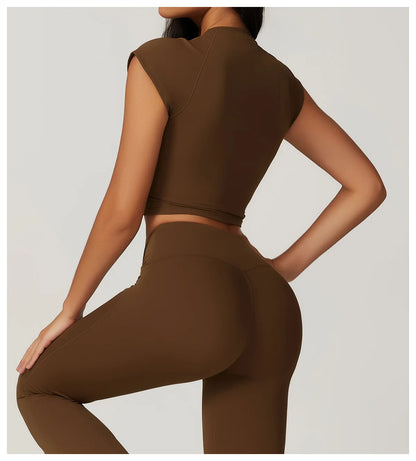 Gym Sets For Women Crop Top