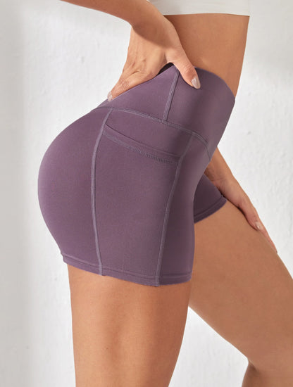 Gym Shorts Women - Cross Waist