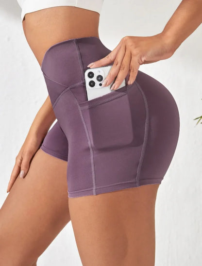 Gym Shorts Women - Cross Waist