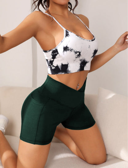 Gym Shorts Women - Cross Waist