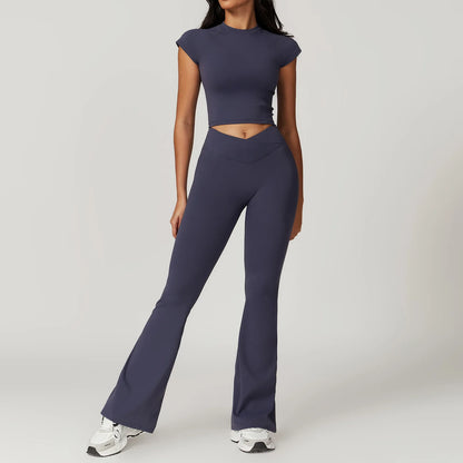 Gym Sets For Women Crop Top